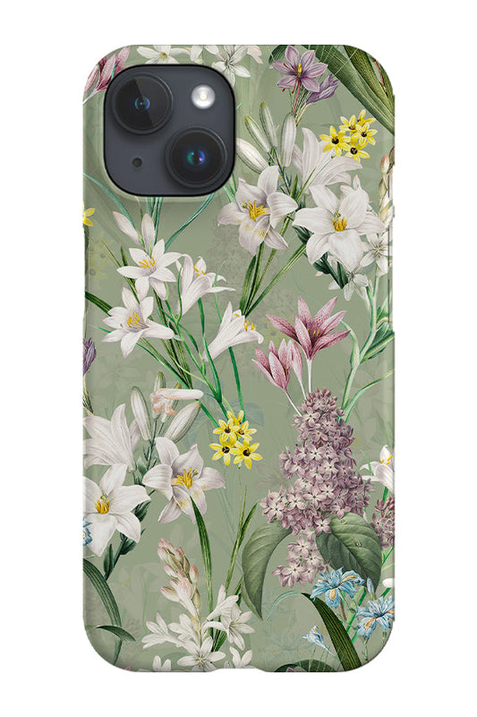 RoyalCovers.uk - Beautiful Lilac and Lilies By Uta Naumann Phone Case (Green)