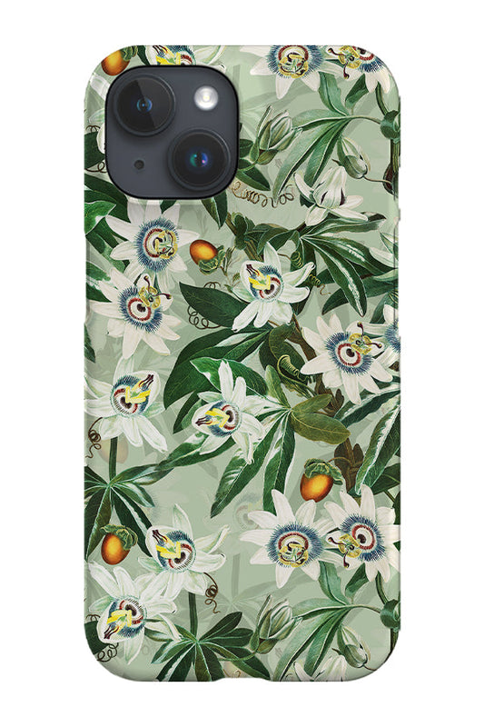 RoyalCovers.uk - White Passiflora Jungle By Uta Naumann Phone Case (Green)