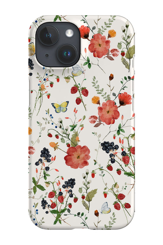 RoyalCovers.uk - Blackberry and Strawberry Garden By Uta Naumann Phone Case (Red)