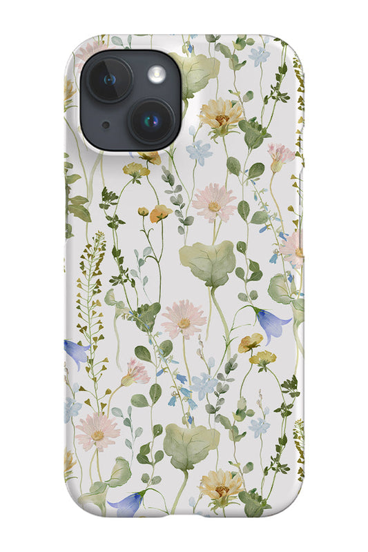 RoyalCovers.uk - Pastel Watercolour Wildflower Meadow By Uta Naumann Phone Case (White)