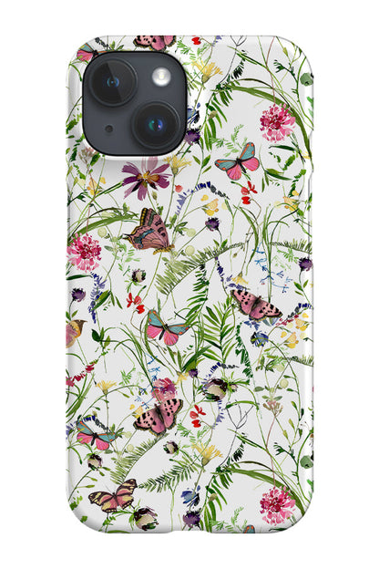 RoyalCovers.uk - Watercolour Pink Flowers and Butterflies By Uta Naumann Phone Case (White)
