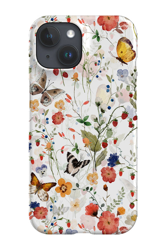 RoyalCovers.uk - Strawberry and Butterfly Garden By Uta Naumann Phone Case (White)