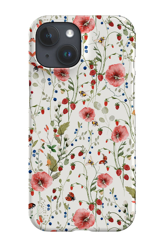 RoyalCovers.uk - Strawberry and Poppy Garden By Uta Naumann Phone Case (Red)