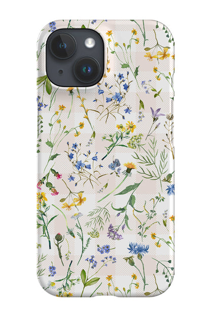 RoyalCovers.uk - Summer Plaid Wildflowers By Uta Naumann Phone Case (Pink)