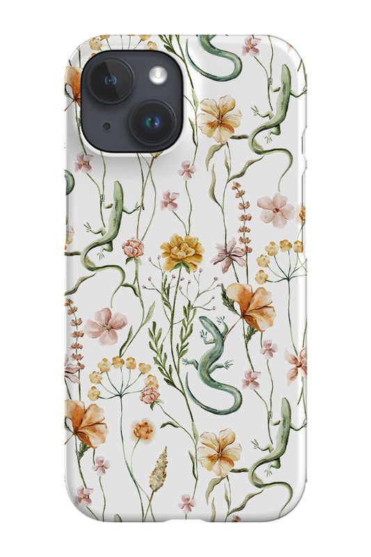 RoyalCovers.uk - Mystical Lizard Wildflowers By Uta Naumann Phone Case (White)