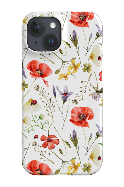 RoyalCovers.uk - Poppies and Bluebells By Uta Naumann Phone Case (White)