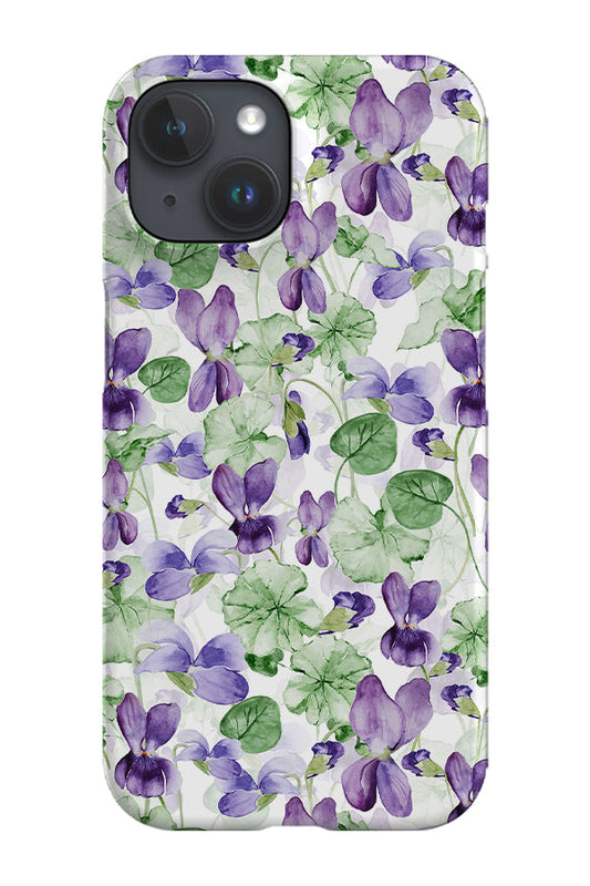 RoyalCovers.uk - Watercolour Purple Pansies By Uta Naumann Phone Case (Purple)
