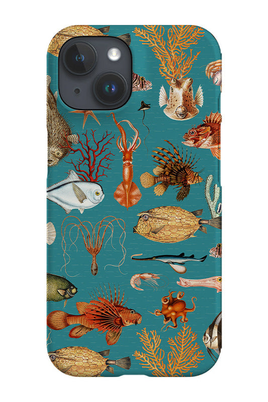 RoyalCovers.uk - Vintage Blue Ocean Creatures By Uta Naumann Phone Case (Blue)