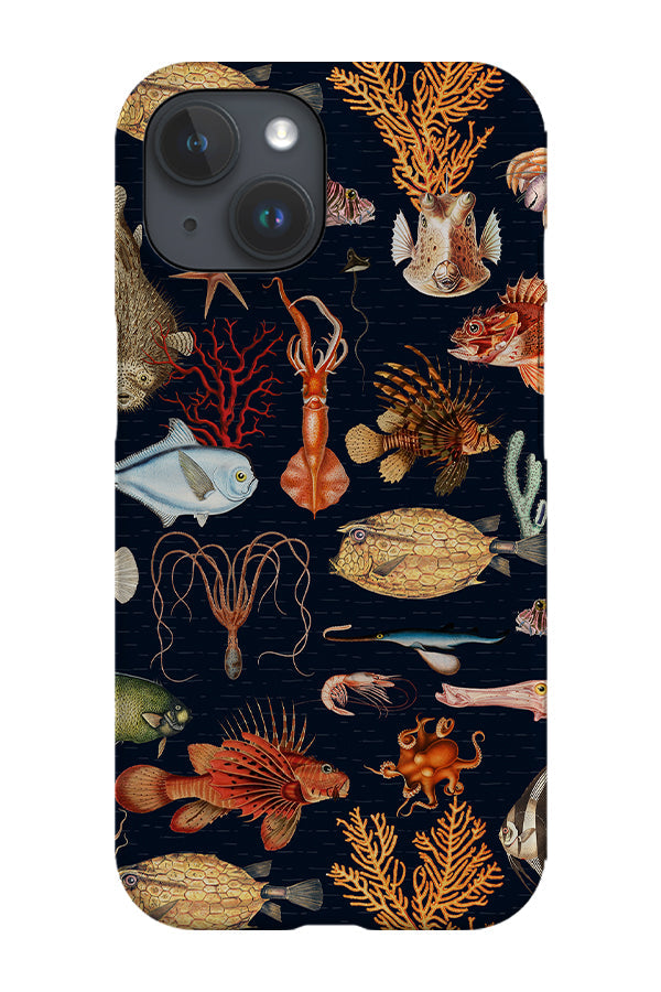 RoyalCovers.uk - Vintage Blue Ocean Creatures By Uta Naumann Phone Case (Navy)