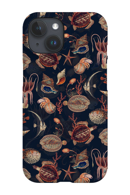 RoyalCovers.uk - Vintage Ocean Creatures By Uta Naumann Phone Case (Navy Blue)