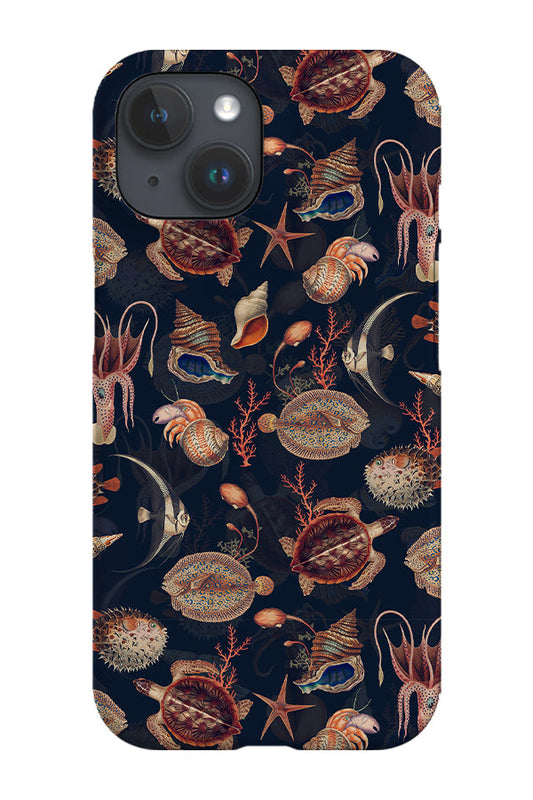 RoyalCovers.uk - Vintage Ocean Creatures By Uta Naumann Phone Case (Navy Blue)