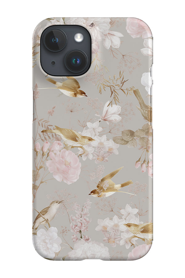 RoyalCovers.uk - Serene Camellia Flowers and Birds By Uta Naumann Phone Case (Grey)