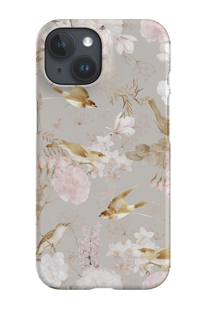 RoyalCovers.uk - Serene Camellia Flowers and Birds By Uta Naumann Phone Case (Grey)