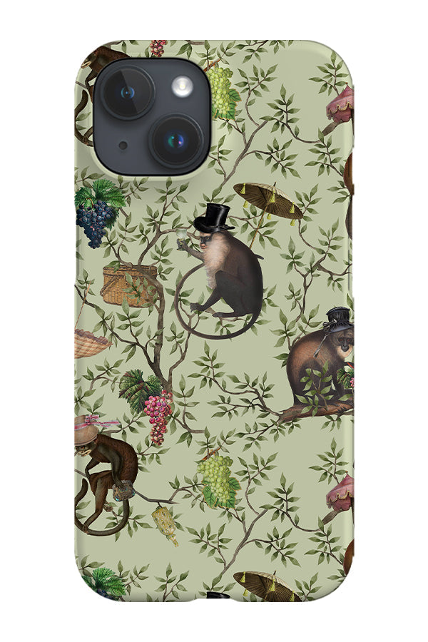 RoyalCovers.uk - Vintage Green Chinoiserie Monkeys By Uta Naumann Phone Case (Green)