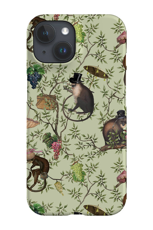 RoyalCovers.uk - Vintage Green Chinoiserie Monkeys By Uta Naumann Phone Case (Green)