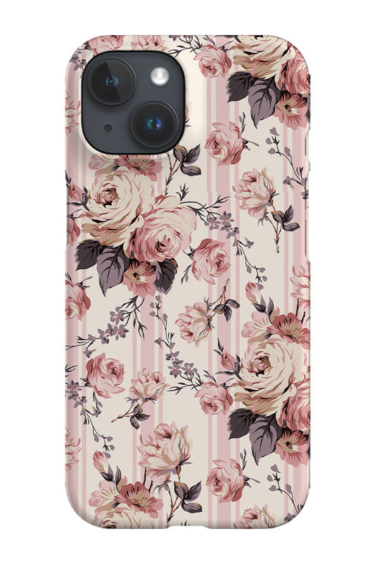 RoyalCovers.uk - Vintage Pink Roses and Stripes By Uta Naumann Phone Case (Pink)