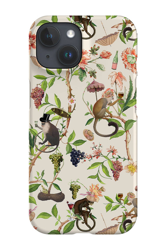 RoyalCovers.uk - Vintage Cream Chinoiserie Monkeys By Uta Naumann Phone Case (Cream)