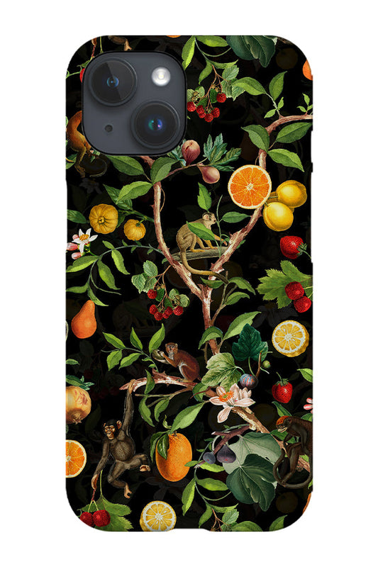 RoyalCovers.uk - Tropical Fruit Vintage Monkeys By Uta Naumann Phone Case (Black)
