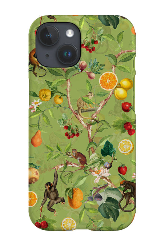 RoyalCovers.uk - Tropical Fruit Vintage Monkeys By Uta Naumann Phone Case (Green)