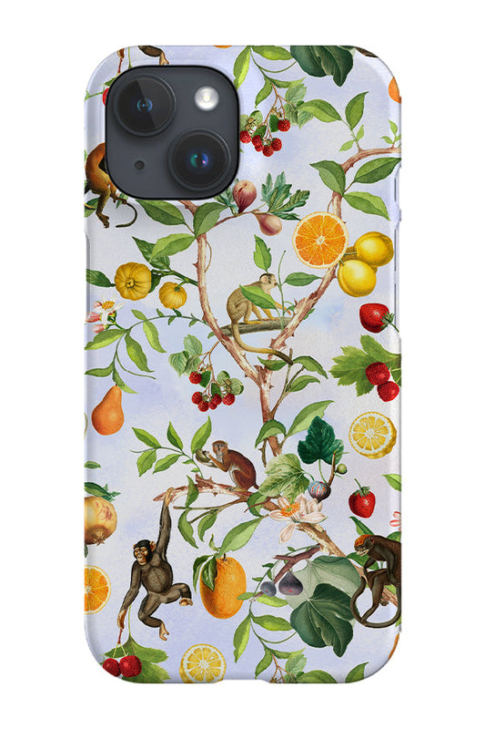 RoyalCovers.uk - Tropical Fruit Vintage Monkeys By Uta Naumann Phone Case (Blue)