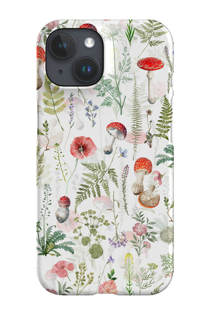 RoyalCovers.uk - Midsummer Mushrooms By Uta Naumann Phone Case (White)