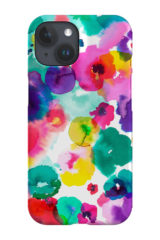 RoyalCovers.uk - Abstract Watercolour Flowers Neon By Ninola Design Phone Case (Multicolour)