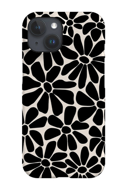 RoyalCovers.uk - Retro Floral By Gavthomeu Phone Case (Black and White)