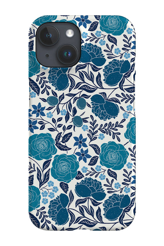 RoyalCovers.uk - Peonies and Rose Garden by Denes Anna Design Phone Case (Blue)