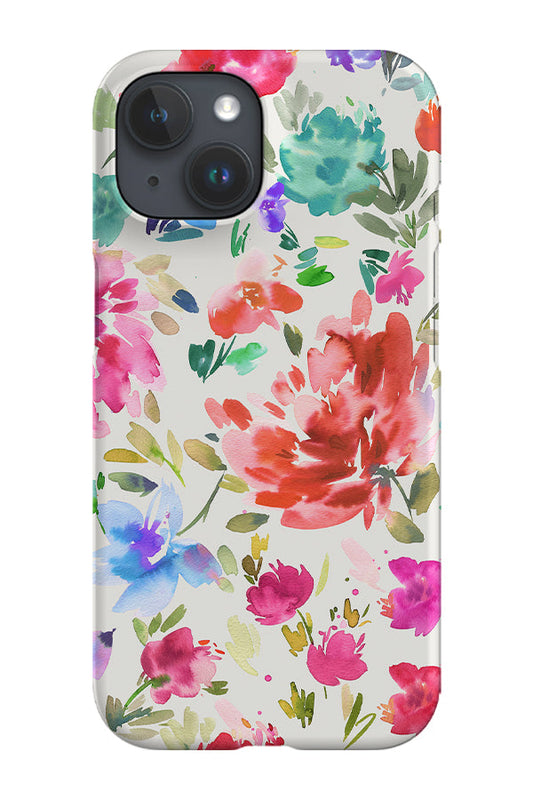 RoyalCovers.uk - Beautiful Watercolour Summer Floral By Ninola Design Phone Case (Colourful)