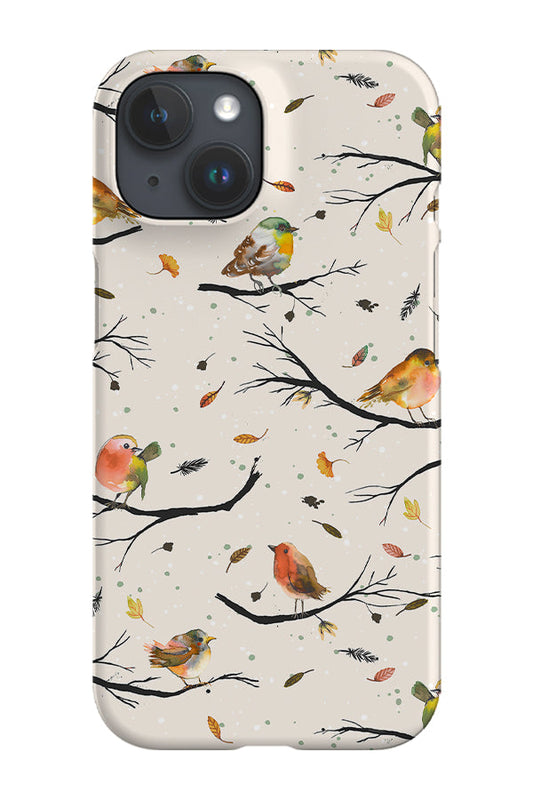 RoyalCovers.uk - Bird Branches Autumn By Ninola Design Phone Case (Beige)