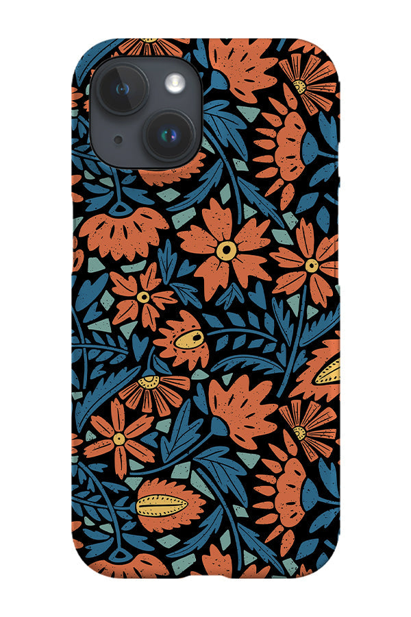 RoyalCovers.uk - Scandinavian Folk Florals by Denes Anna Design Phone Case (Black)