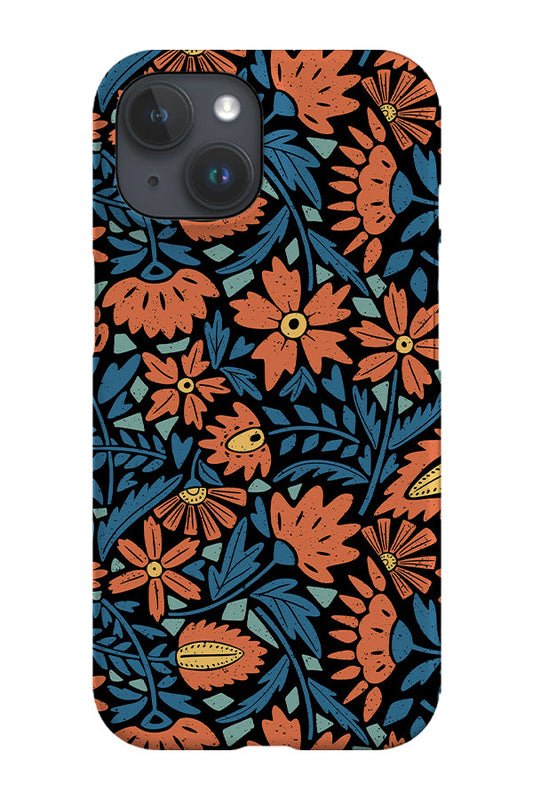 RoyalCovers.uk - Scandinavian Folk Florals by Denes Anna Design Phone Case (Black)