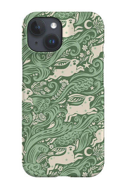 RoyalCovers.uk - Celestial Sea Rabbit By Rebecca Elfast Phone Case (Green)