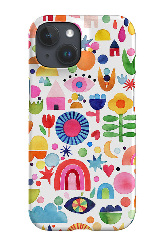 RoyalCovers.uk - Colourful Wonderful Cute Life By Ninola Design Phone Case (Multicolour)