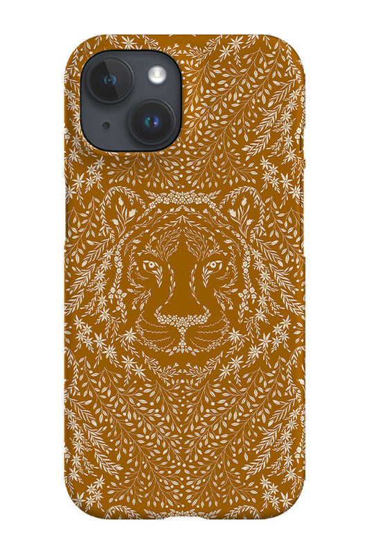 RoyalCovers.uk - Floral Tiger by Denes Anna Design Phone Case (Burnt Sienna)