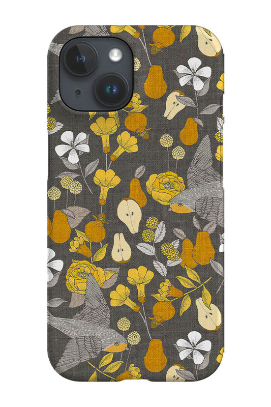 RoyalCovers.uk - Golden Pears and Birds by Cecilia Mok Phone Case (Grey)
