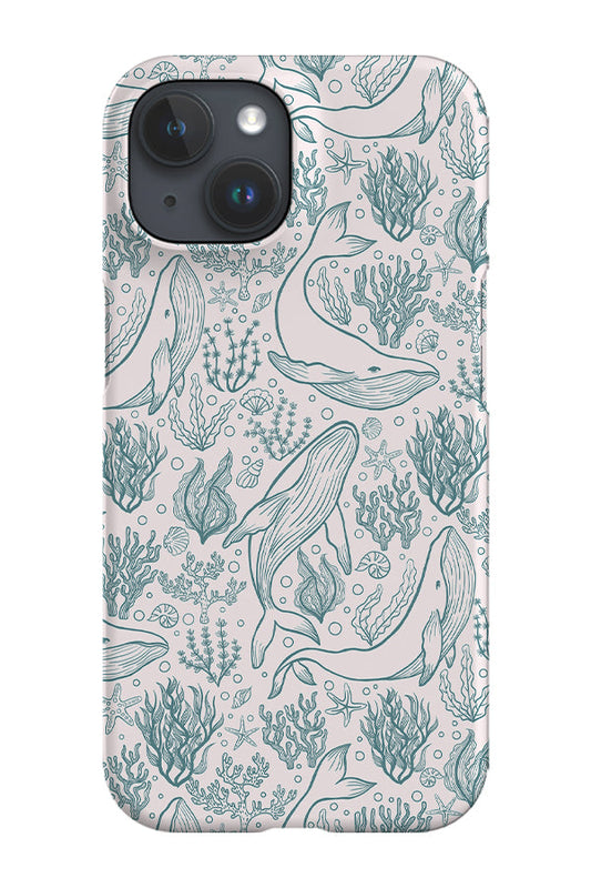 RoyalCovers.uk - Humpback Whale Line Art by Delively Dewi Phone Case (Beige)
