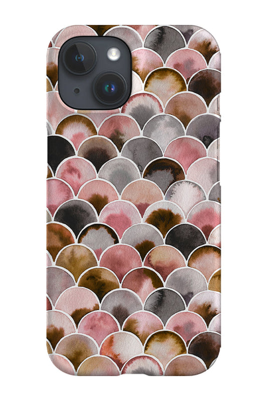 RoyalCovers.uk - Japandi Minimalistic Scales By Ninola Design Phone Case (Pink Brown)
