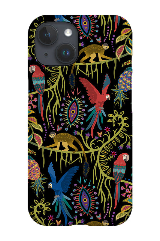 RoyalCovers.uk - Joyful Jungle by Misentangledvision Phone Case (Black)