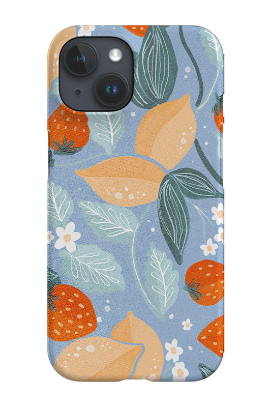 RoyalCovers.uk - Lemon Strawberry Sunrise by Becca Story Smith Phone Case (Blue)
