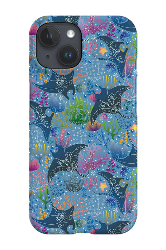 RoyalCovers.uk - Manta Ray Magical Underwater by Delively Dewi Phone Case (Blue)