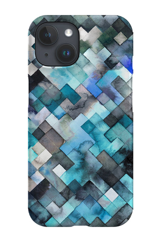 RoyalCovers.uk - Moody Geometry By Ninola Design Phone Case (Blue)