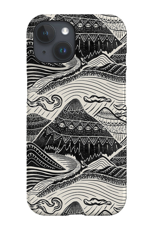 RoyalCovers.uk - Mystical Mountains by Misentangledvision Phone Case (Monochrome)