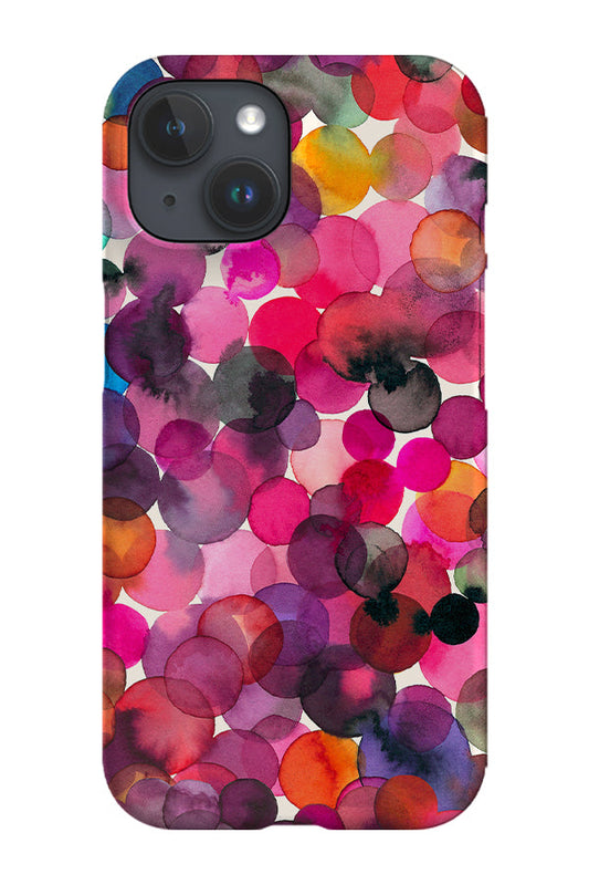 RoyalCovers.uk - Overlapping Watercolour Dots By Ninola Design Phone Case (Pink)