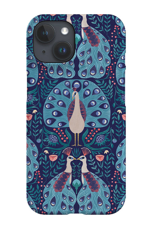 RoyalCovers.uk - Peacocks Folk Style by Michele Norris Phone Case (Blue)