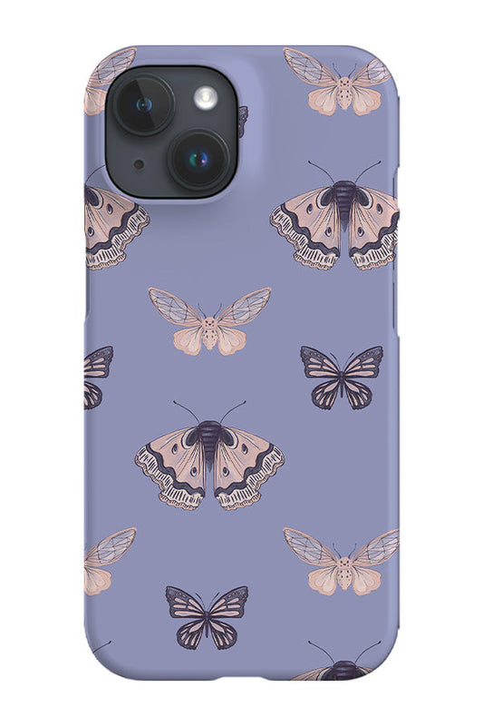 RoyalCovers.uk - Periwinkle Moths by Becca Story Smith Phone Case (Lilac)