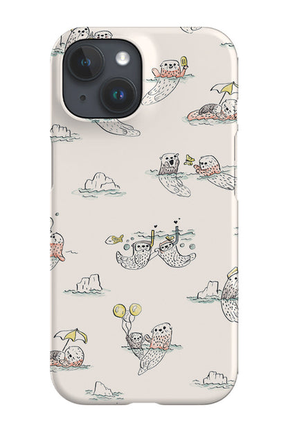 RoyalCovers.uk - Playful Otters by Becca Story Smith Phone Case (Beige)