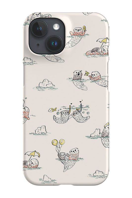 RoyalCovers.uk - Playful Otters by Becca Story Smith Phone Case (Beige)