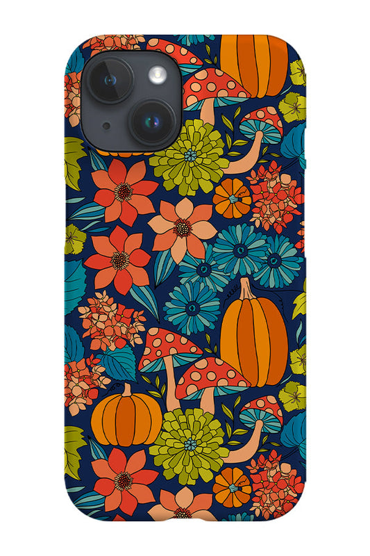 RoyalCovers.uk - Retro Autumn Floral by Denes Anna Design Phone Case (Blue)