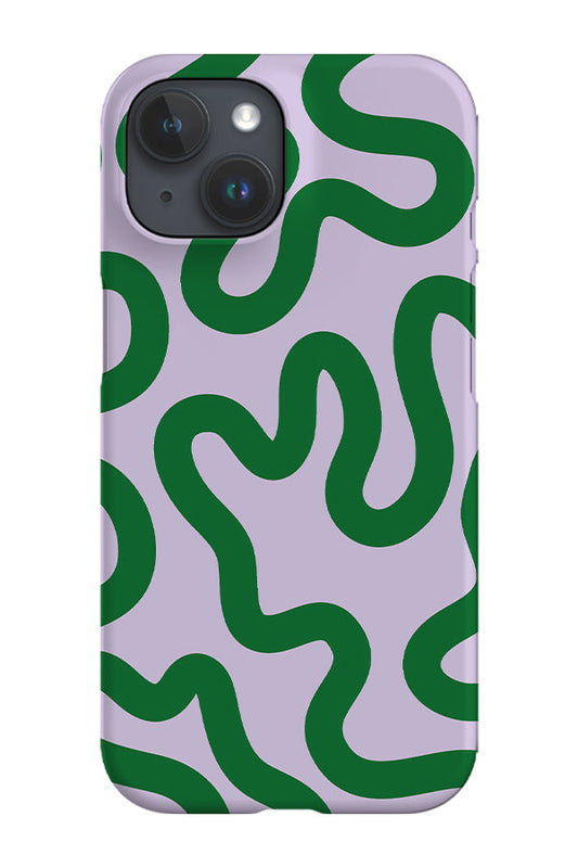 RoyalCovers.uk - Swirl Lines Abstract Phone Case (Lilac Green)